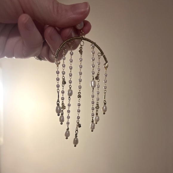 Anthropologie Pearl Waterfall Earrings - Picture 3 of 4